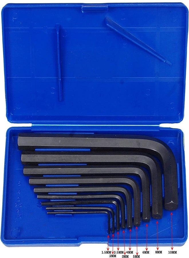 Inditrust مجموعة مفاتيح ألين من إنديترست، صندوق بلاستيكي، مفتاح ربط البراغي، مفتاح ربط غوتي، مجموعة أدوات إصلاح على شكل حرف L للدراجات/الدراجات الهوائية/الدراجات/الغيتار (مجموعة مفاتيح ألين مع مفك براغي 2 في 1 قطعة واحدة) - Image 4